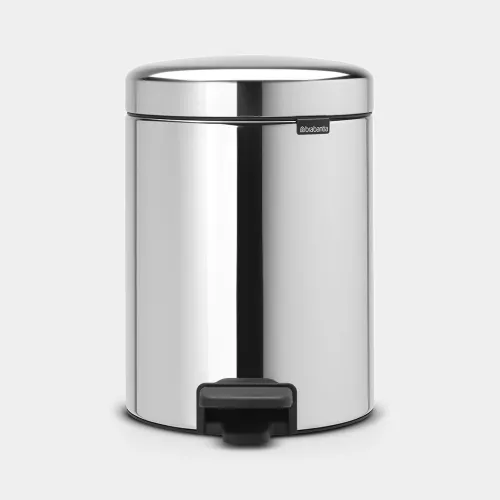 POUBELLE A PEDALE  Bin NewIcon, 5L , BRILLIANT STEEL BRABANTIA