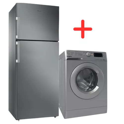 REFRIGERATEUR W7TI8711NFX+LAVE LINGE WMTE8123SNA 8KG/1200TR WHIRLPOOL