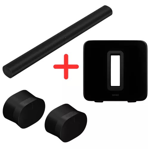 PACK ARC+SUB GEN3+DEUX ERA300 BLACK SONOS
