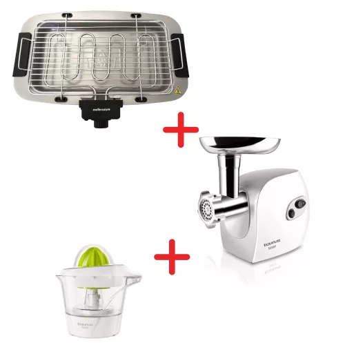 PACK HACHE VIANDE SAVOY+BARBECUE MGR1801+PRESSE AGRUME TC-500 TAURUS