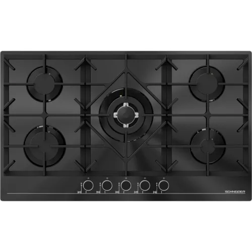 TABLE DE CUISSON  90CM EN VERRE NOIR SCHNEIDER