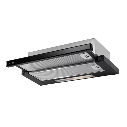 HOTTE TELESCOPIQUE EN VERRE NOIR 60CM PYRAMIS