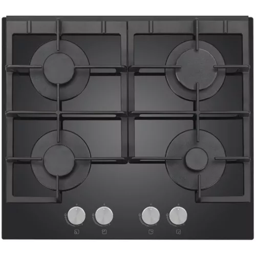 TABLE DE CUISSON 4F EN VERRE TREMPE NOIR 60 cm PYRAMIS