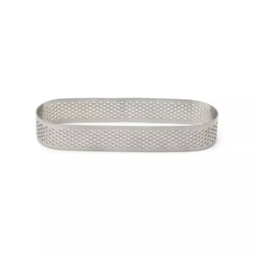 CERCLE A PATISSERIE PERFORE OVAL EN INOX 13X4CM PATISSE