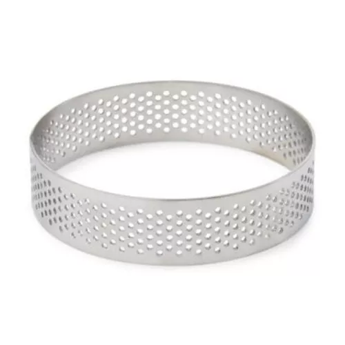 CERCLE A PATISSERIE PERFORE ROND EN INOX  8CM PATISSE