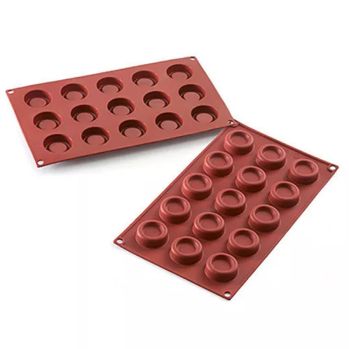 SF178 - TERRACOTTA SILICONE MOULE N.15 MINI DESSERT ROUND SILIKOMART