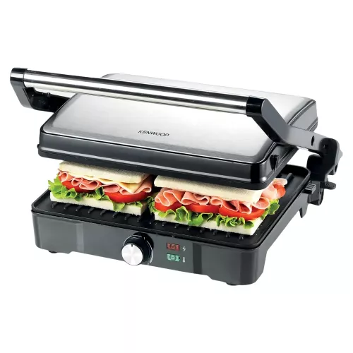 Grill 2000W Contact, 3 positions de grill Noir/Argent Kenwood