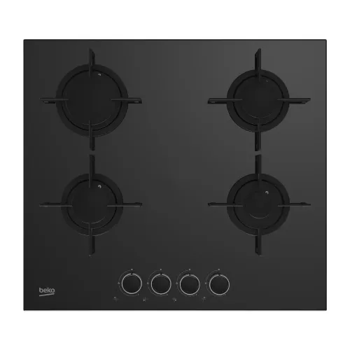 TABLE DE CUISSON 4F 60CM NOIR LAQUE BEKO