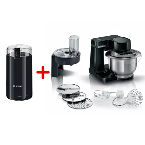 DUO MOULIN TSM6A013B + KITCHEN MACHINE MUMS2EB01 NOIR BOSCH