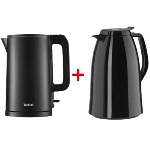 PACK TEFAL NOIR BOUILLOIRE 1.5L KO1408E0 +THERMOS MAMBO 1.5L K3037212