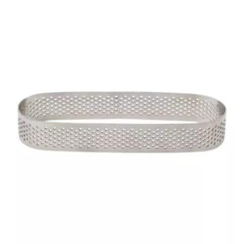 CERCLE A PATISSERIE PERFORE OVAL EN INOX 13X4CM PATISSE