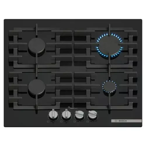TABLE DE CUISSON NOIR EN VERRE GAZ 60CM BOSCH