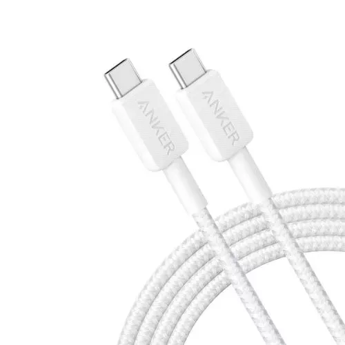 Anker 322 USB-C to USB-C Cable (6ft Braided) White 194644115739