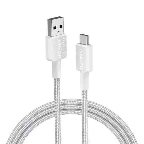 Anker 322 USB-A to USB-C Cable (3ft Braided) White 194644115609
