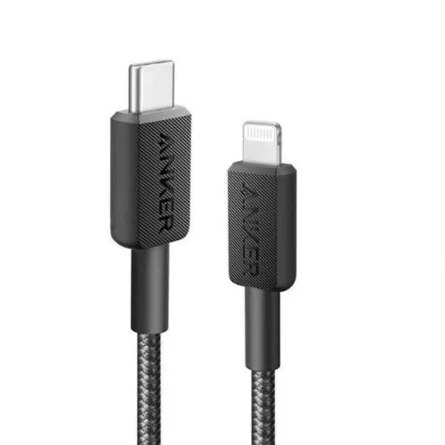 Anker 322 USB-C to Lightning Cable (3ft Braided) Black 194644114510