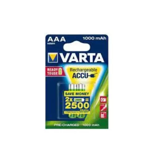 PILE RECHARGEABLE ACCU POWER 2 AAA-1000mAh VARTA