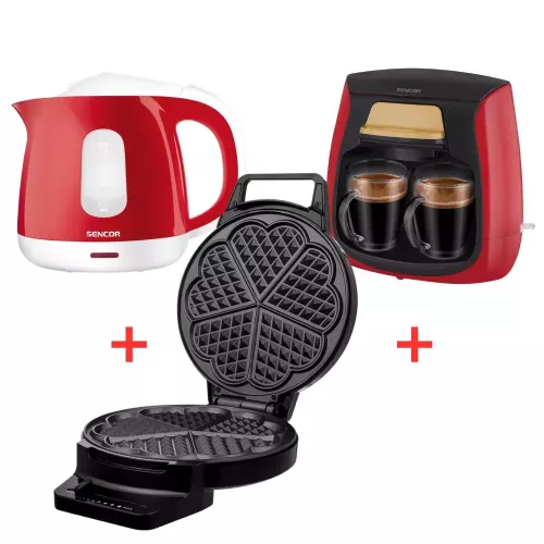 PACK RENTREE PETIT-DEJ SENCOR (SWF1010BK+SWK1014RD+SCE2101RD)