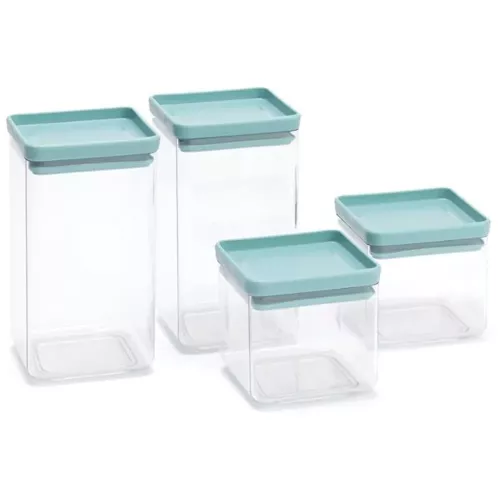 Set de 4 Bocaux Carrée Transparent  BRABANTIA