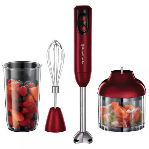 MIXEUR PLONGEANT AVEC PIED / FOUET /MINI HACHOIR INOX RUSSELL HOBBS